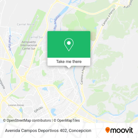 Mapa de Avenida Campos Deportivos 402