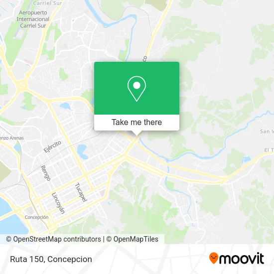 Mapa de Ruta 150