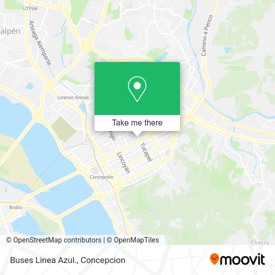 Mapa de Buses Linea Azul.
