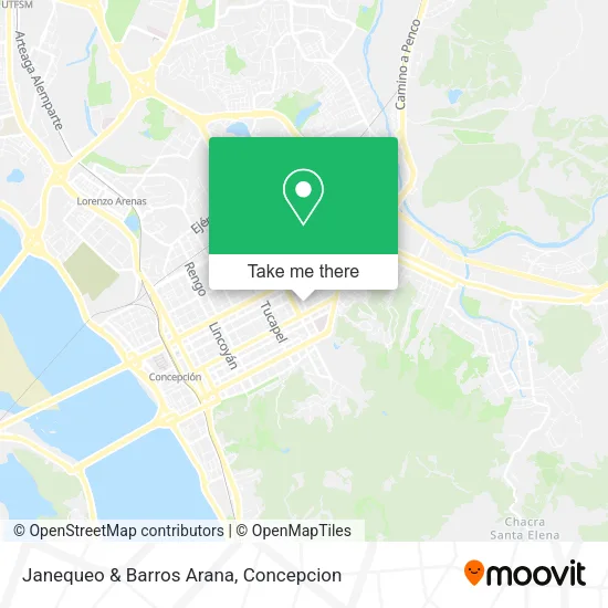 Mapa de Janequeo & Barros Arana