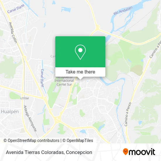 Avenida Tierras Coloradas map