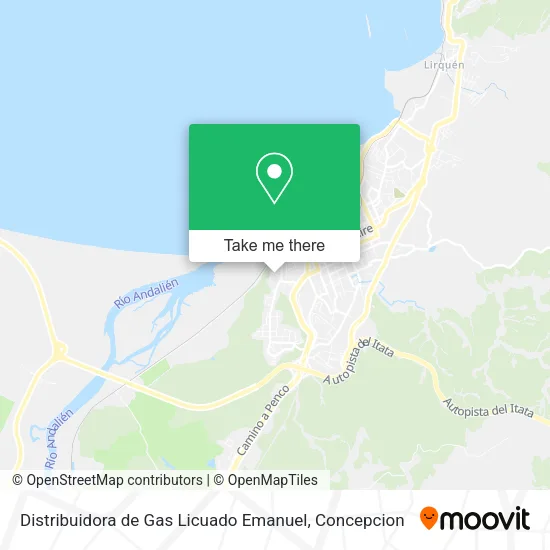 Mapa de Distribuidora de Gas Licuado Emanuel