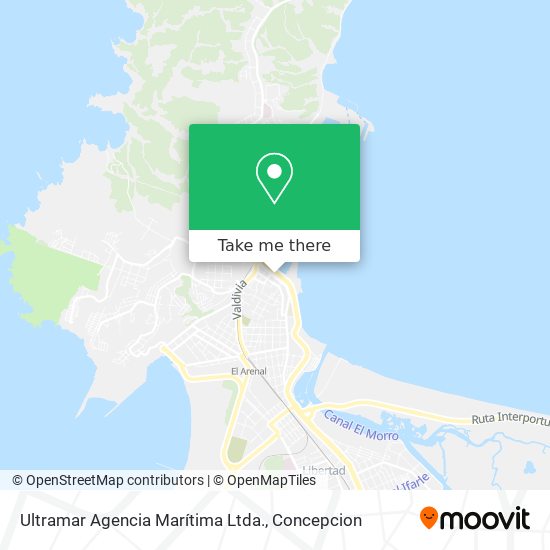 Mapa de Ultramar Agencia Marítima Ltda.