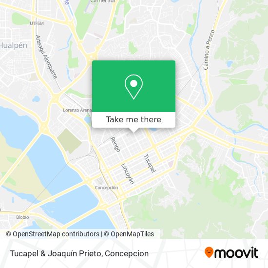 Tucapel & Joaquín Prieto map