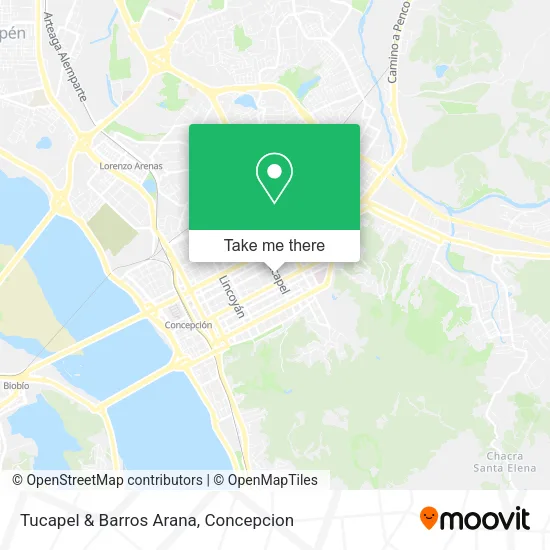 Mapa de Tucapel & Barros Arana