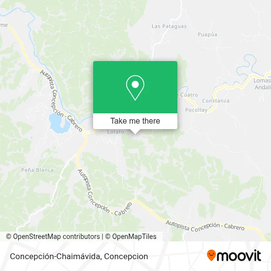Concepción-Chaimávida map