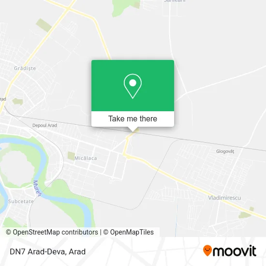 DN7 Arad-Deva map
