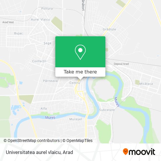 Universitatea aurel vlaicu map