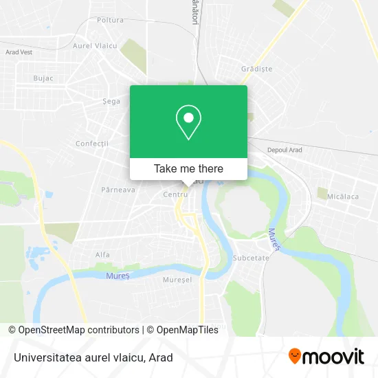 Universitatea aurel vlaicu map