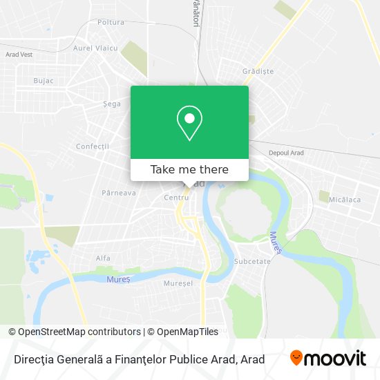 Direcţia Generalã a Finanţelor Publice Arad map