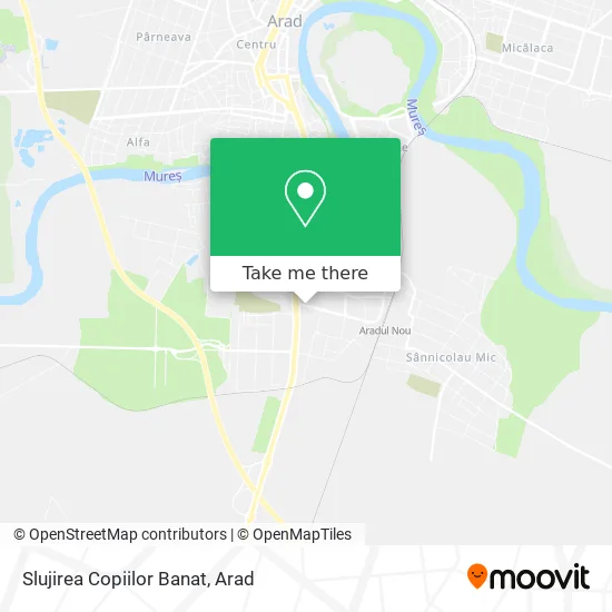 Slujirea Copiilor Banat map