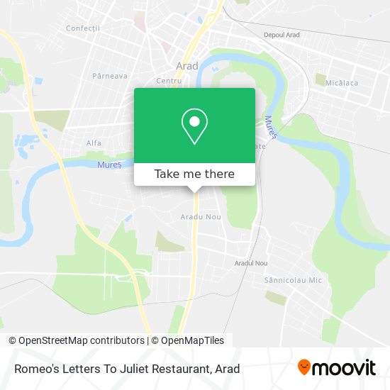 Romeo's Letters To Juliet Restaurant map