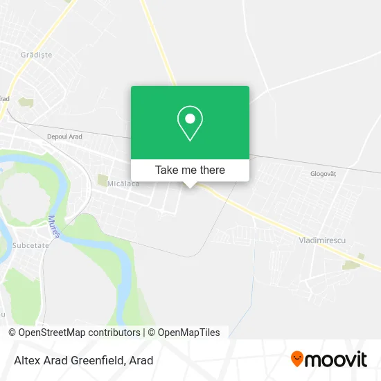 Altex Arad Greenfield map