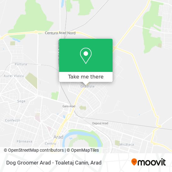 Dog Groomer Arad - Toaletaj Canin map