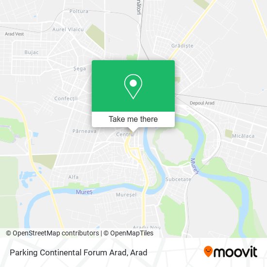 Parking Continental Forum Arad map