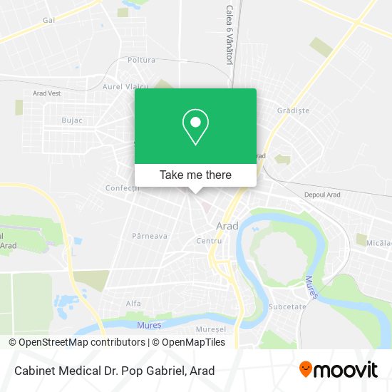 Cabinet Medical Dr. Pop Gabriel map