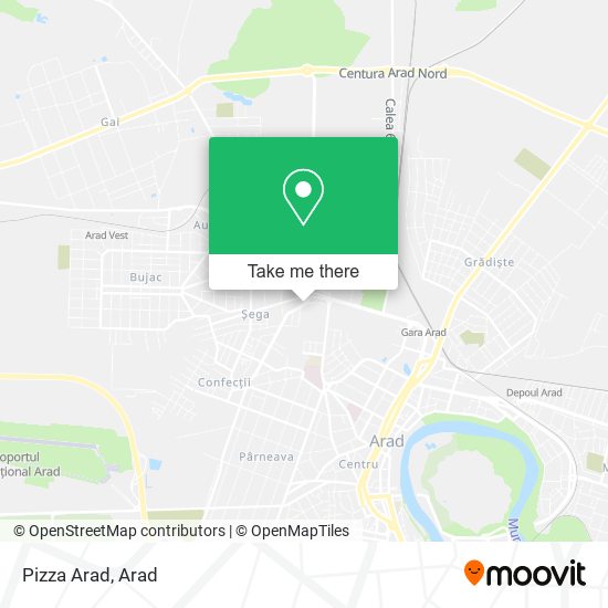 Pizza Arad map