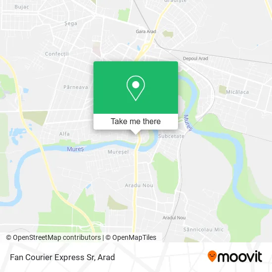 Fan Courier Express Sr map