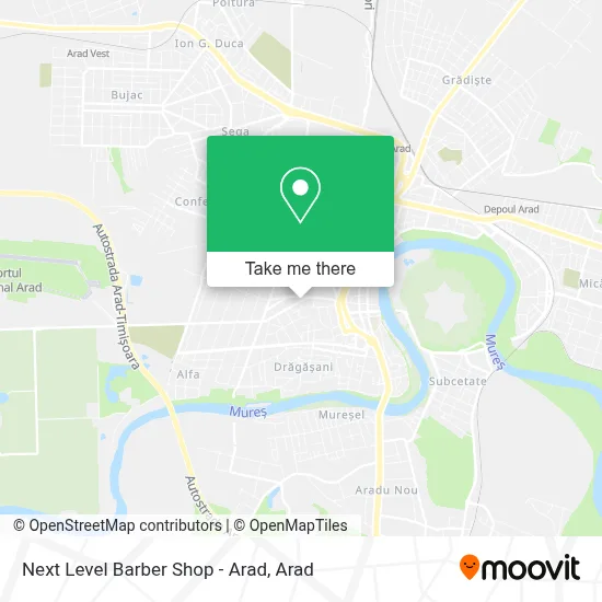 Next Level Barber Shop - Arad map