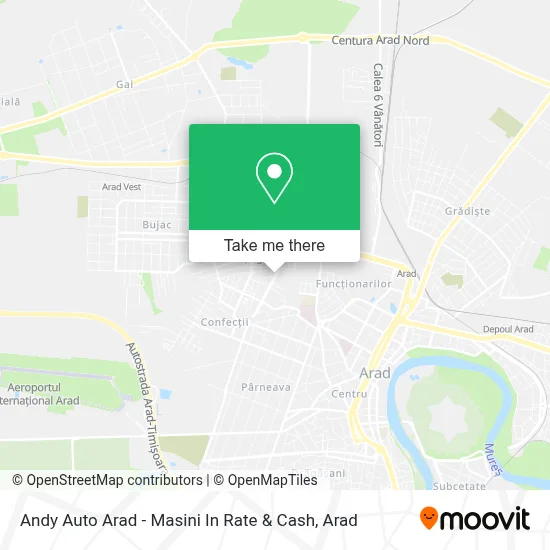Andy Auto Arad - Masini In Rate & Cash map