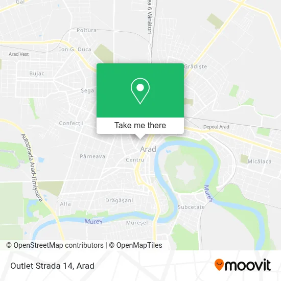 Outlet Strada 14 map