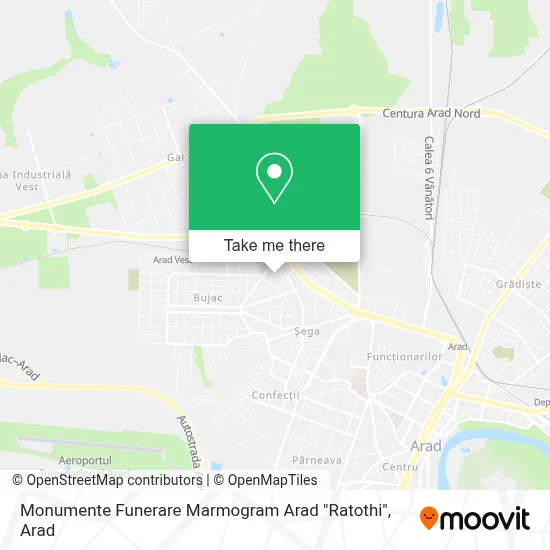 Monumente Funerare Marmogram Arad  "Ratothi" map