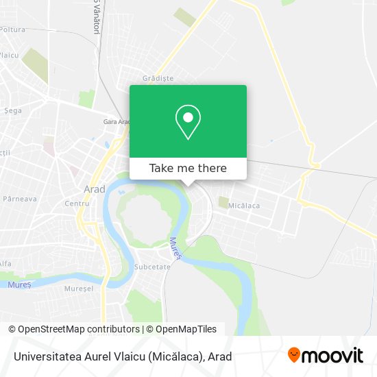 Universitatea Aurel Vlaicu (Micălaca) map