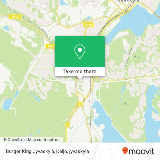 Burger King Jyväskylä, Keljo map