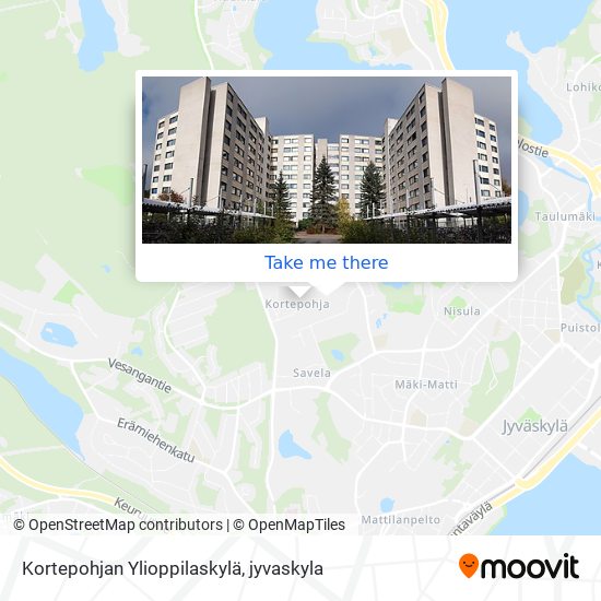 Kortepohjan Ylioppilaskylä map