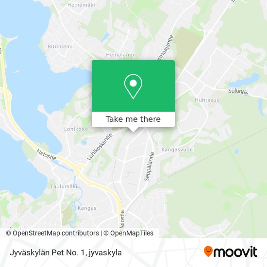 Jyväskylän Pet No. 1 map