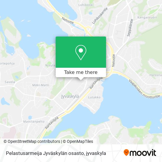 Pelastusarmeija Jyväskylän osasto map