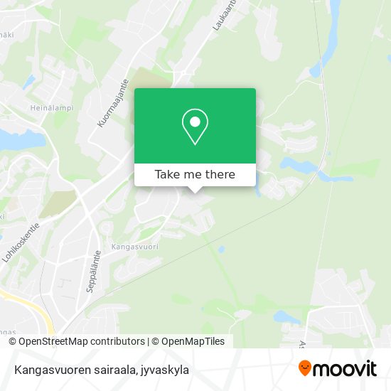 Kangasvuoren sairaala map