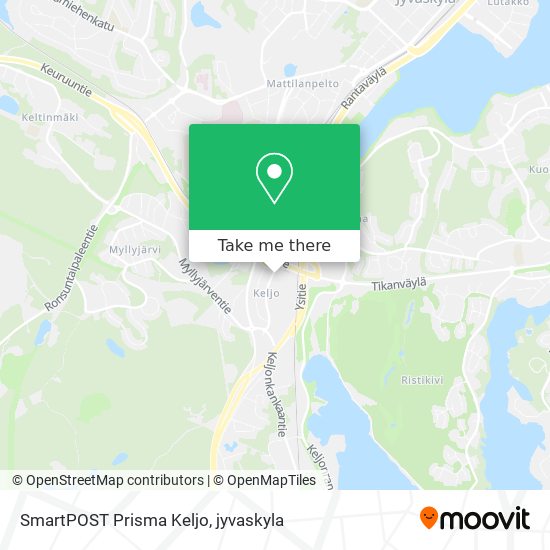 SmartPOST Prisma Keljo map