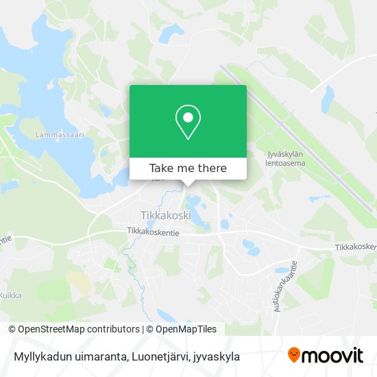 Myllykadun uimaranta, Luonetjärvi map