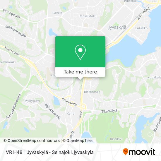 VR H481 Jyväskylä - Seinäjoki map