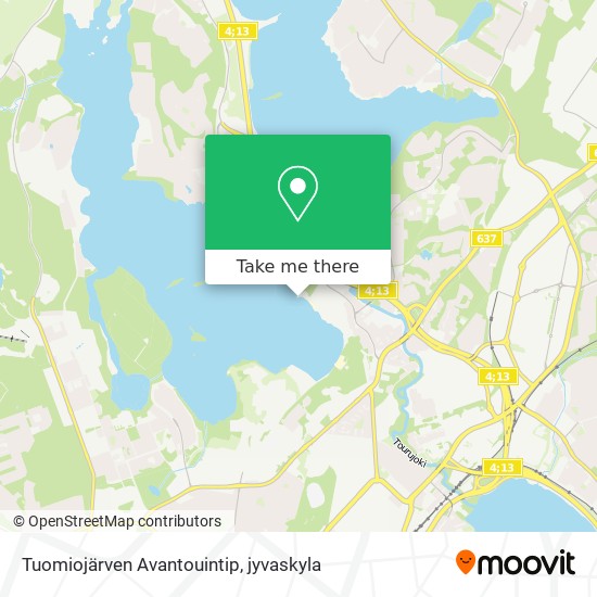 Tuomiojärven Avantouintip map