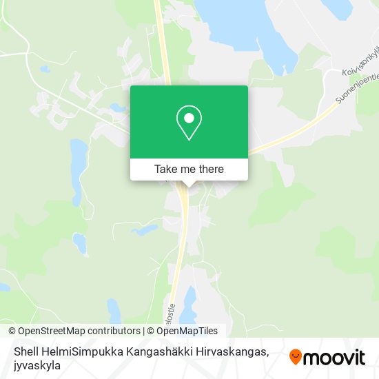 Shell HelmiSimpukka Kangashäkki Hirvaskangas map