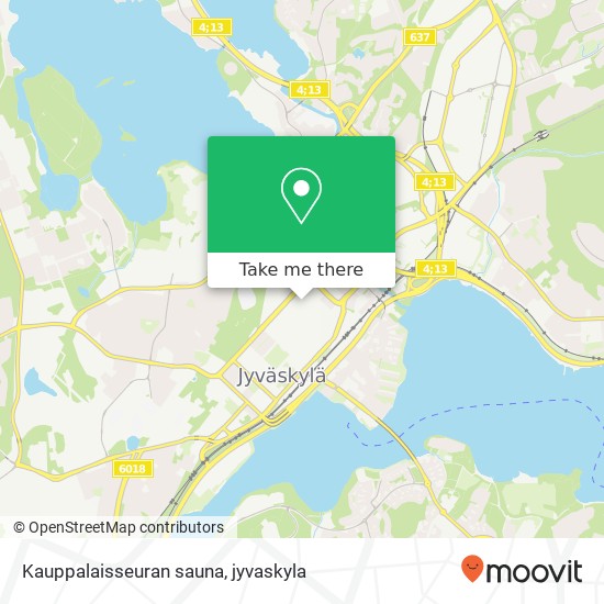 How to get to Kauppalaisseuran sauna in Jyväskylä by Bus?