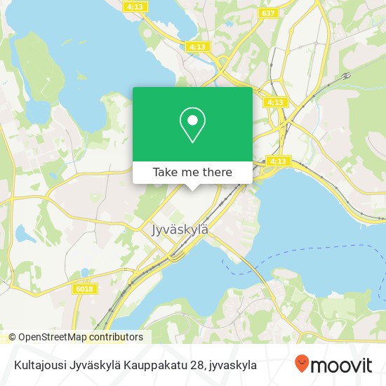 Kultajousi Jyväskylä Kauppakatu 28 map