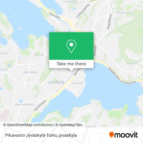 Pikavuoro Jyväskylä-Turku map