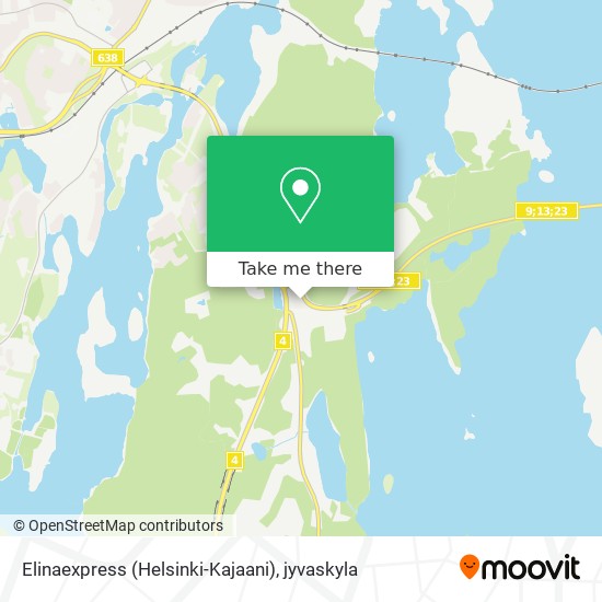 Elinaexpress (Helsinki-Kajaani) map