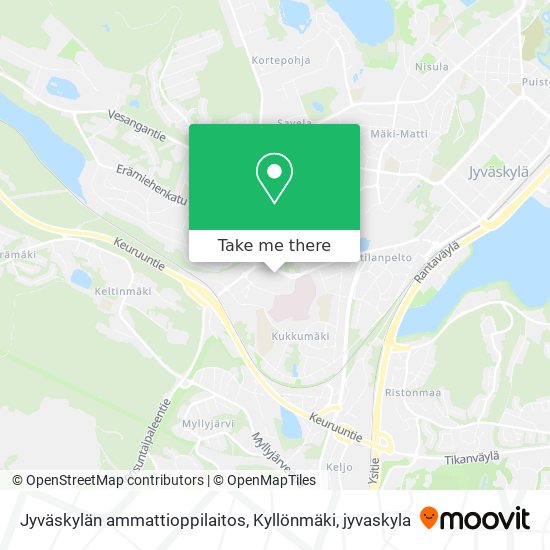 Jyväskylän ammattioppilaitos, Kyllönmäki map