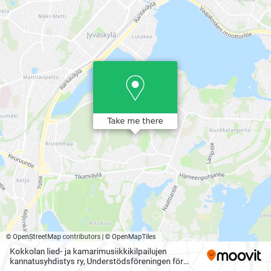 Kokkolan lied- ja kamarimusiikkikilpailujen kannatusyhdistys ry, Understödsföreningen för Karleby l map