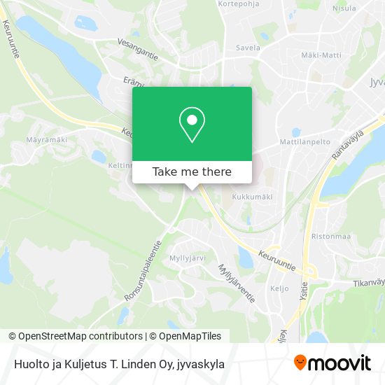 Huolto ja Kuljetus T. Linden Oy map
