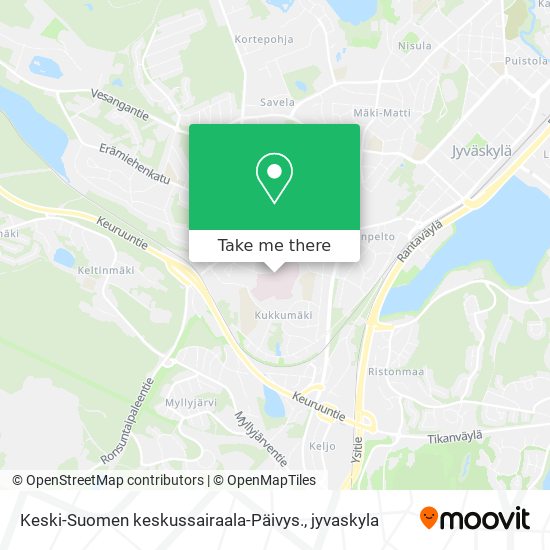 Keski-Suomen keskussairaala-Päivys. map