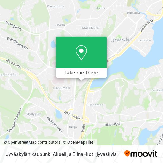 Jyväskylän kaupunki Akseli ja Elina -koti map