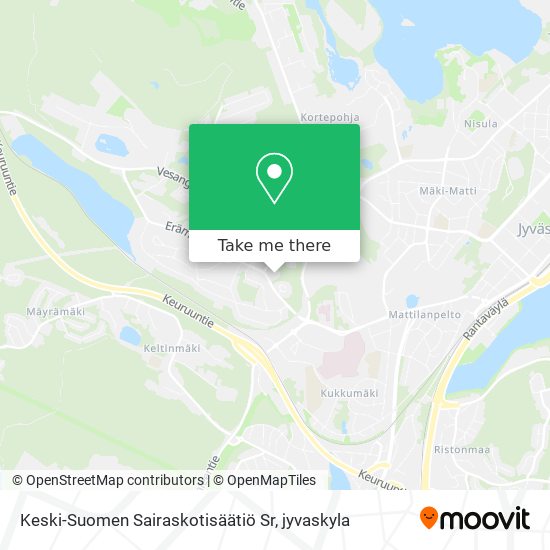 Keski-Suomen Sairaskotisäätiö Sr map