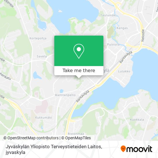 Jyväskylän Yliopisto Terveystieteiden Laitos map