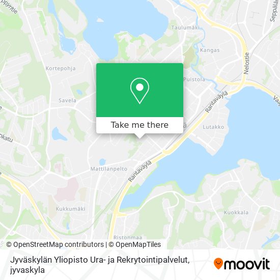 Jyväskylän Yliopisto Ura- ja Rekrytointipalvelut map