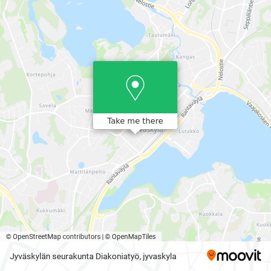 Jyväskylän seurakunta Diakoniatyö map